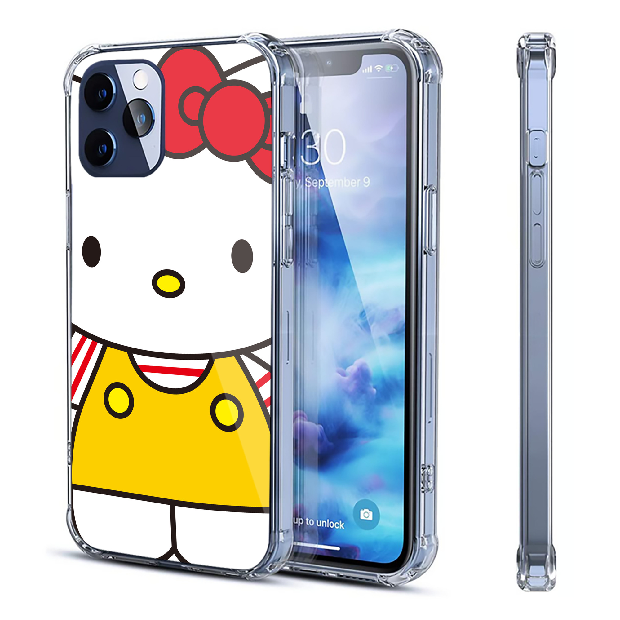 （画像用） Hello Kitty ハローキティ 【iPhone 12シリーズ対応】透明スマホケース（クリアソフトケース）